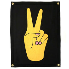 Load image into Gallery viewer, Peace Sign Camp Flag
