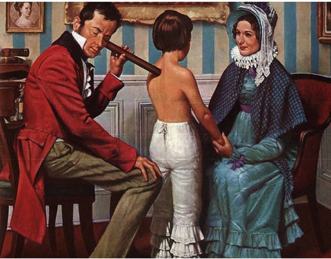 Invention of the first stethoscope