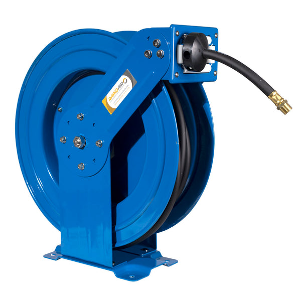 Milton 2780-50D Dual Arm Auto-Retractable Air Hose Reel, 12x50 ft. Rubber  Hose, 300 PSI