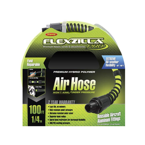 Flexzilla HFZ1206YW4S 1/2 x 6' Whip Polymer Air Hose