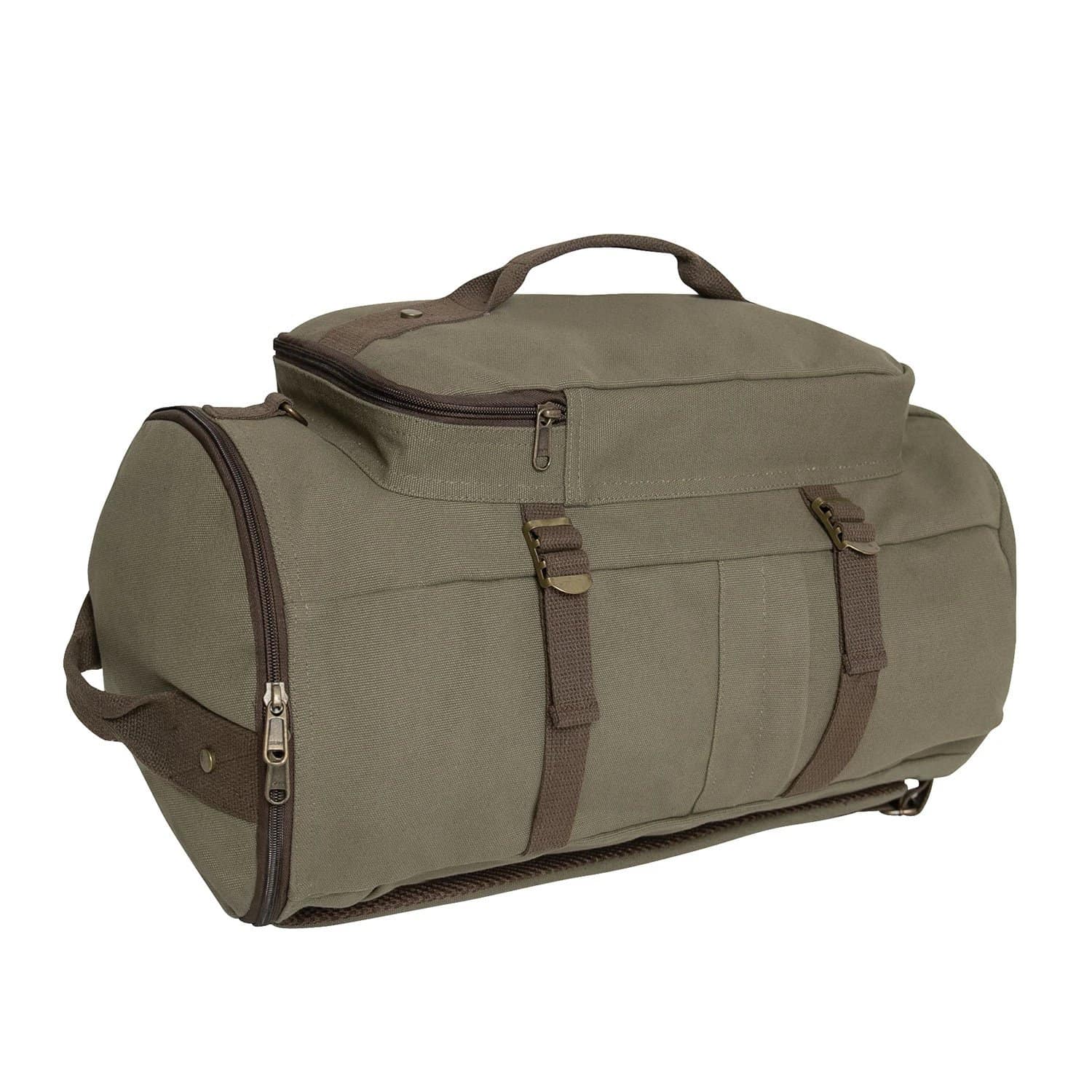 canvas duffle backpack