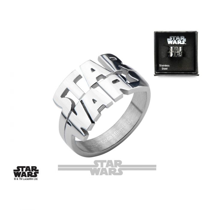 Disney Star Wars Logo Stainless Steel Cut Out Ring