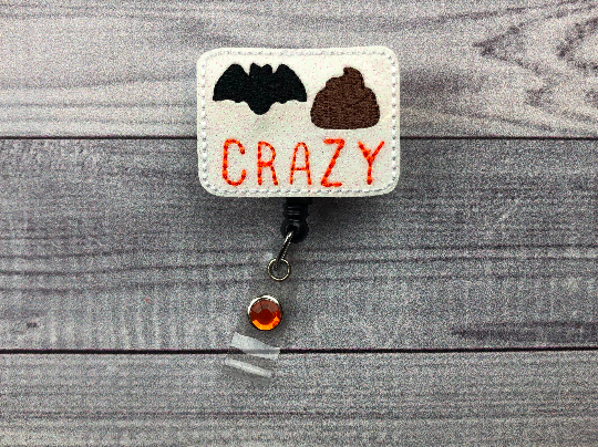 Bat Crazy Badge Reel – Catherine Crafts Shop