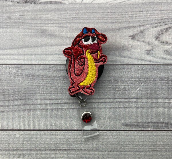  Bearded Dragon Badge Reel, Retractable Reptile ID Holder, Pet  Lizard Name Tag Clip (belt clip) : Handmade Products