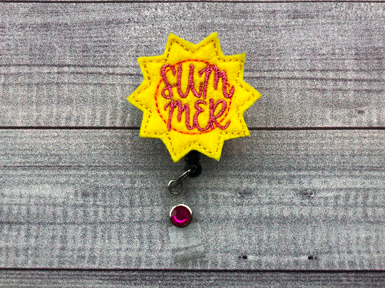 Summer Sun Badge Reel – Catherine Crafts Shop