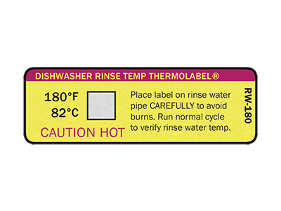 Dishwasher Rinse Temp Thermolabel