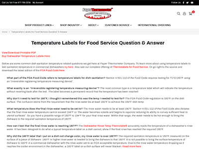 Thermolabels for Food Service Q&A Preview