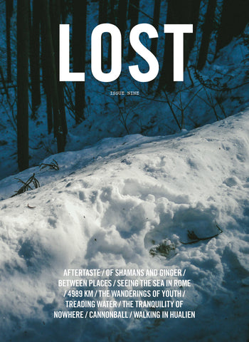 Snowy scene on the cover of Lost Issue 9