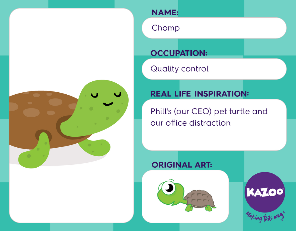 Chomp mascot art info card