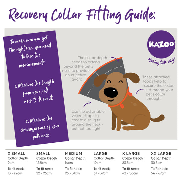 Kazoo recovery collar size guide