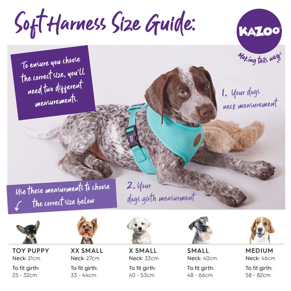 Kazoo dog soft harness size guide