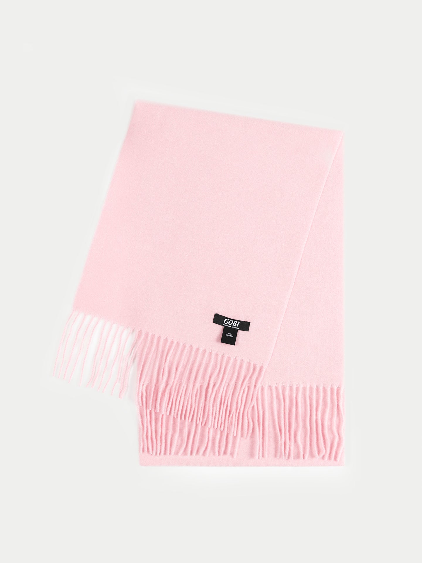 Unisex Cashmere Fringed Scarf Pink - Gobi Cashmere