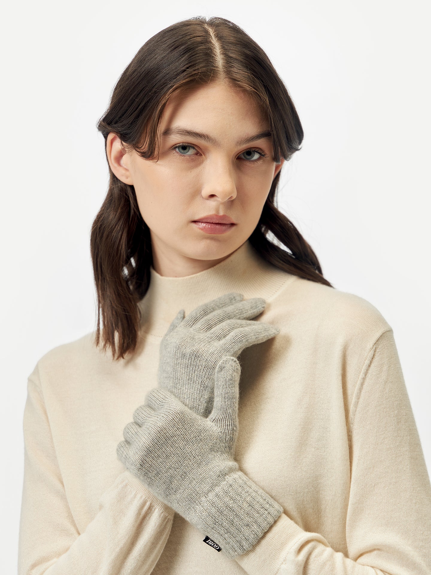 Women's Cashmere Gloves Grey - Gobi Cashmere