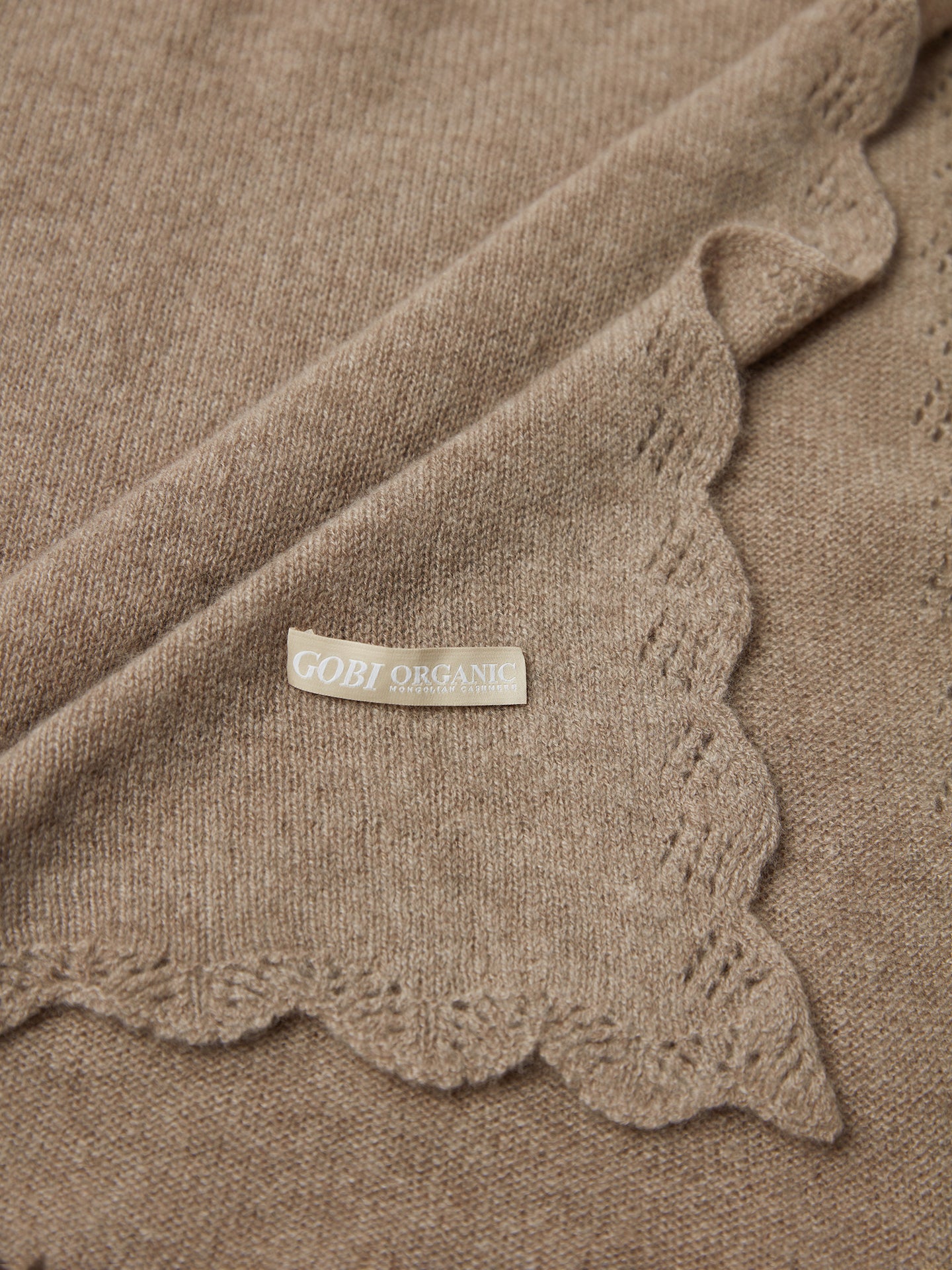 Organic Colour Baby blanket Taupe - Gobi Cashmere 