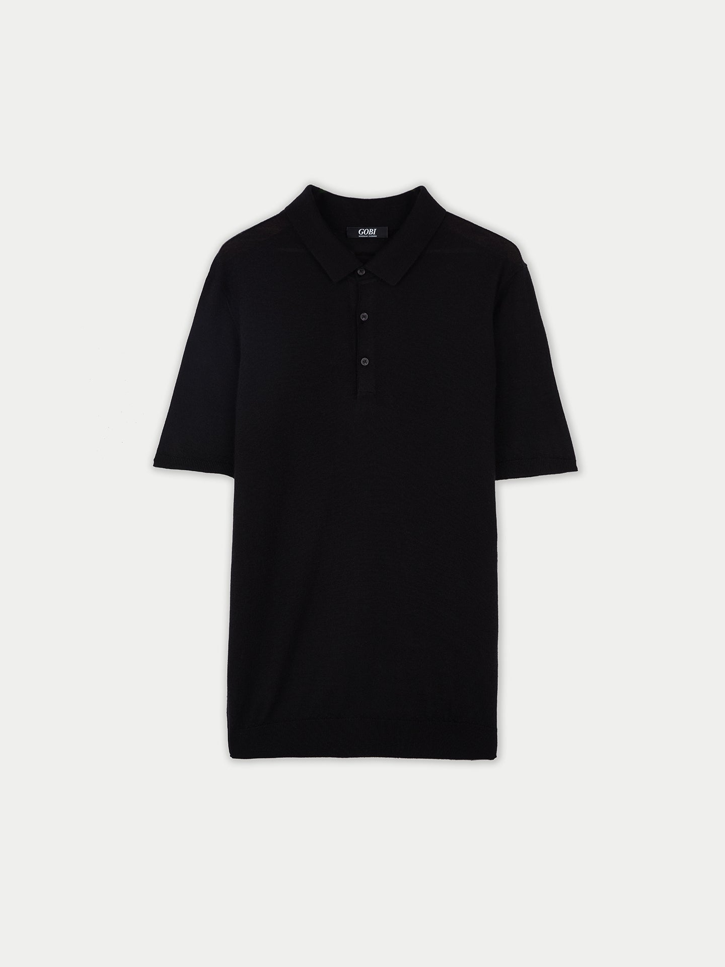 Authentic Cashmere Silk Short-Sleeve Polo | GOBI Cashmere