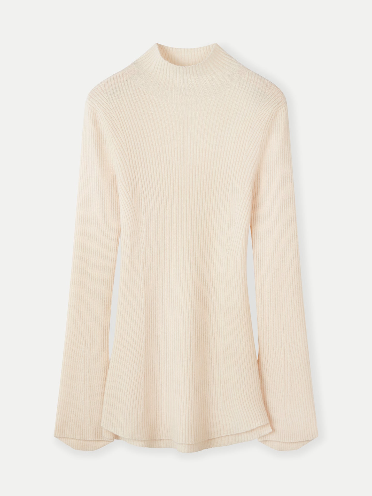 GOBI Cashmere Bell-Sleeve Sweater Off White - 3D-Knit Collection