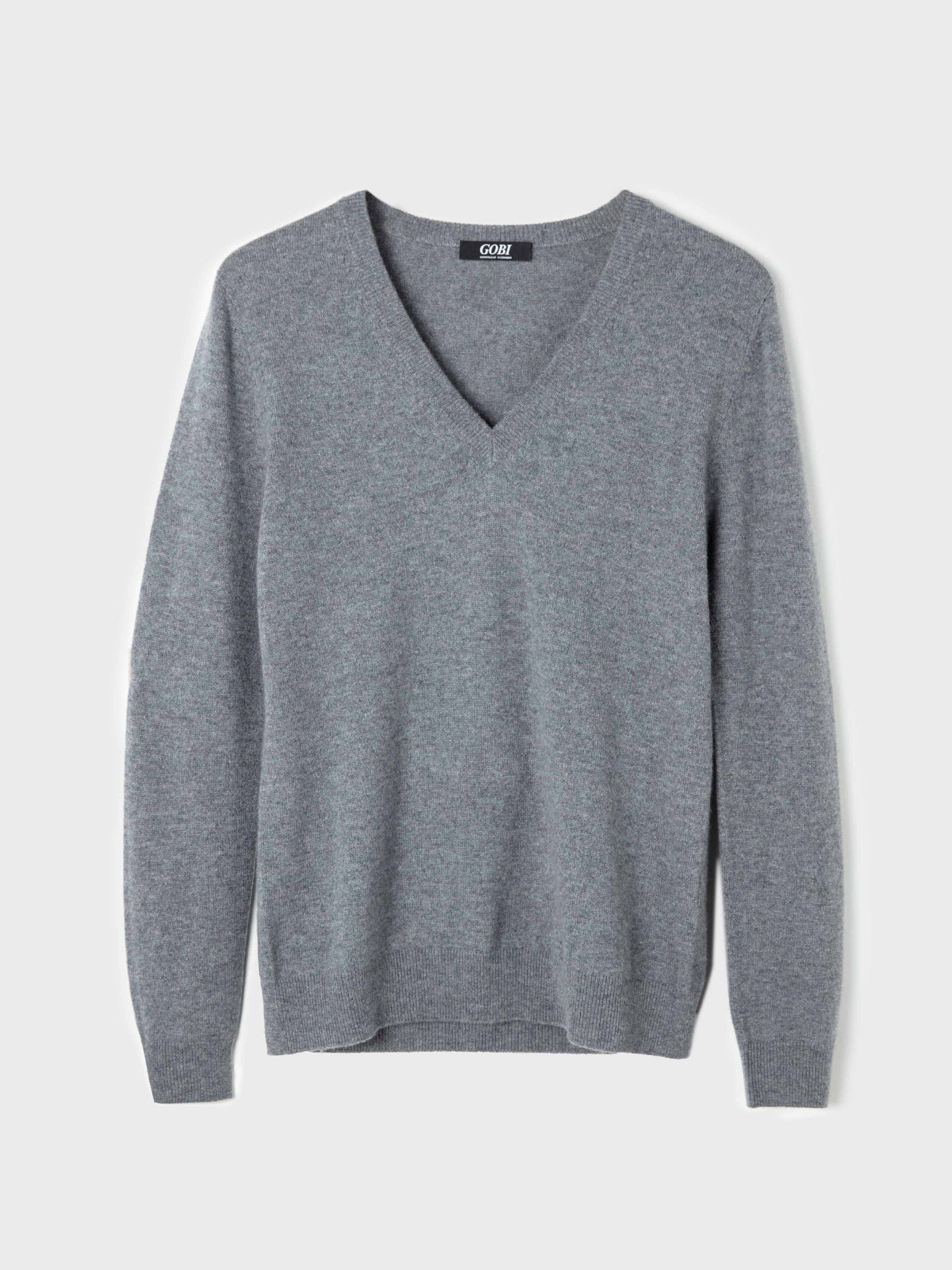 Women's Cashmere V-Neck Sweater Dim Gray - Gobi Cashmere