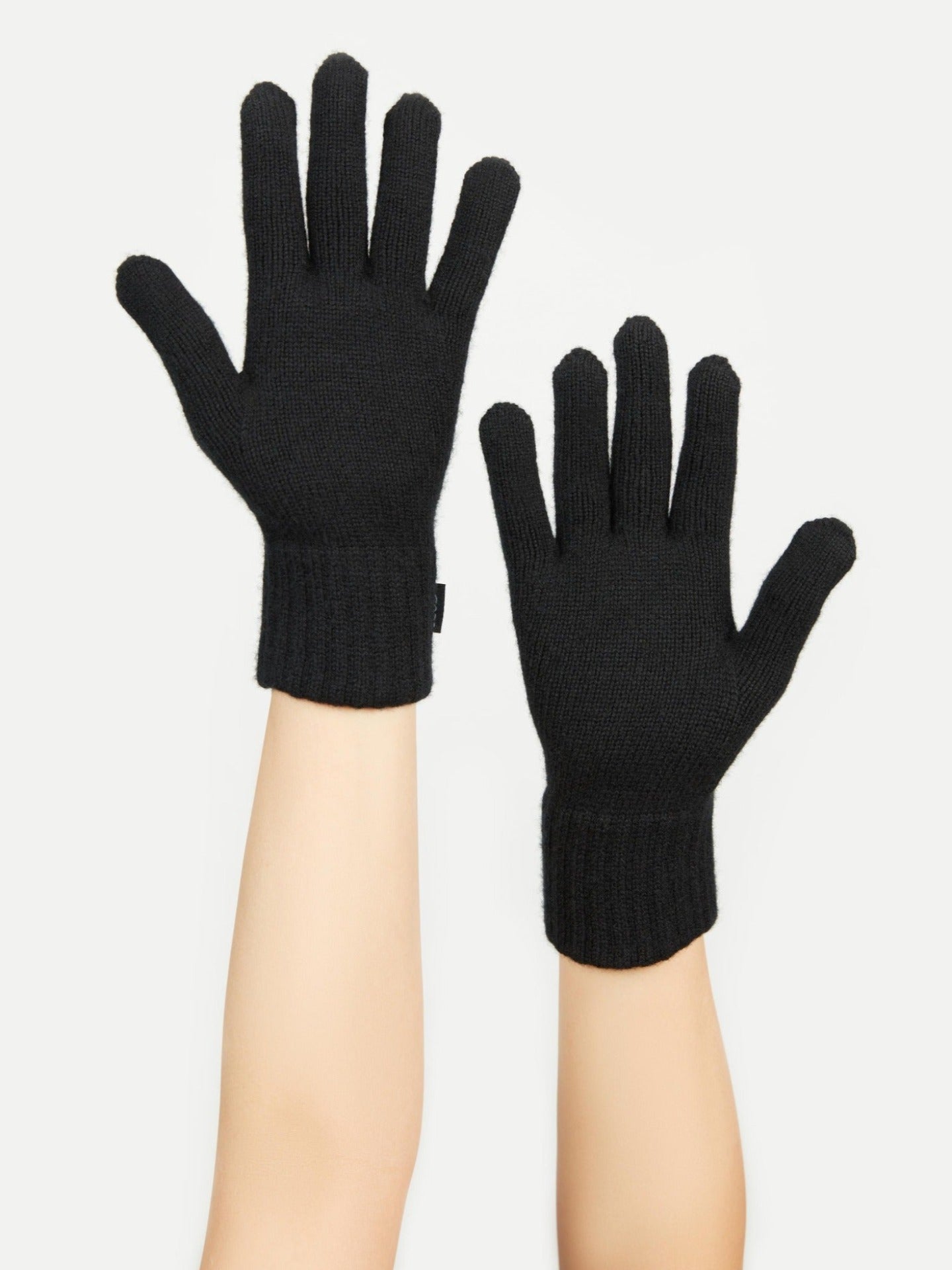 Women's Cashmere Gloves Black - Gobi Cashmere