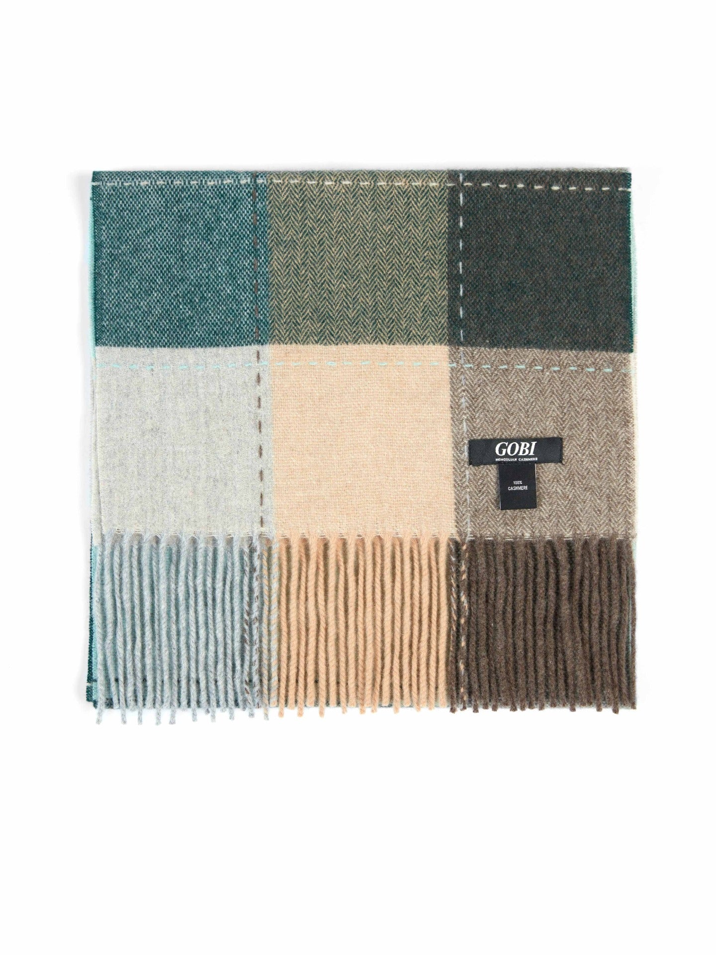 Unisex Cashmere Fringed Scarf Cocoa - Gobi Cashmere