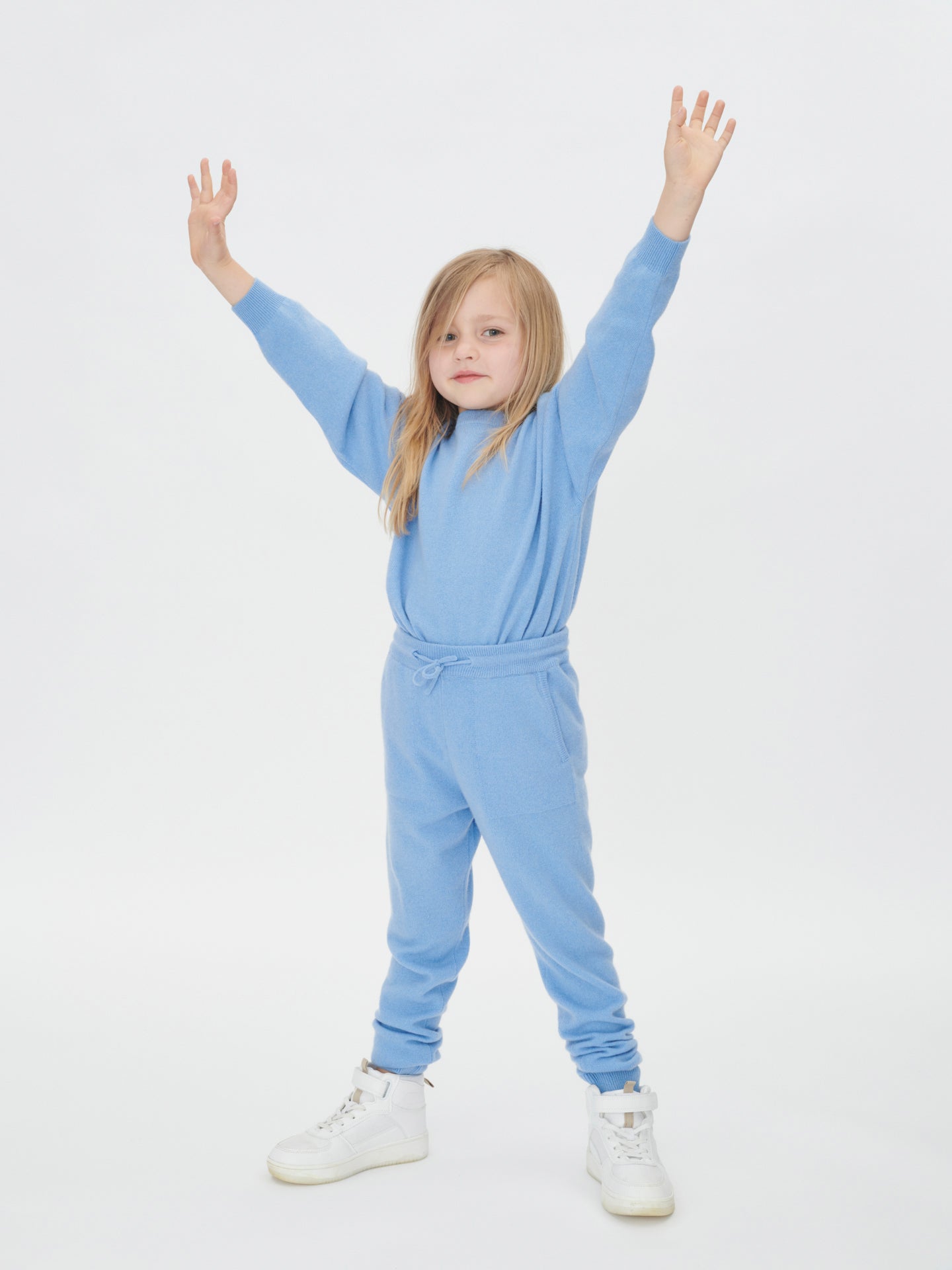 Kids Cashmere Pants Cerulean - Gobi Cashmere