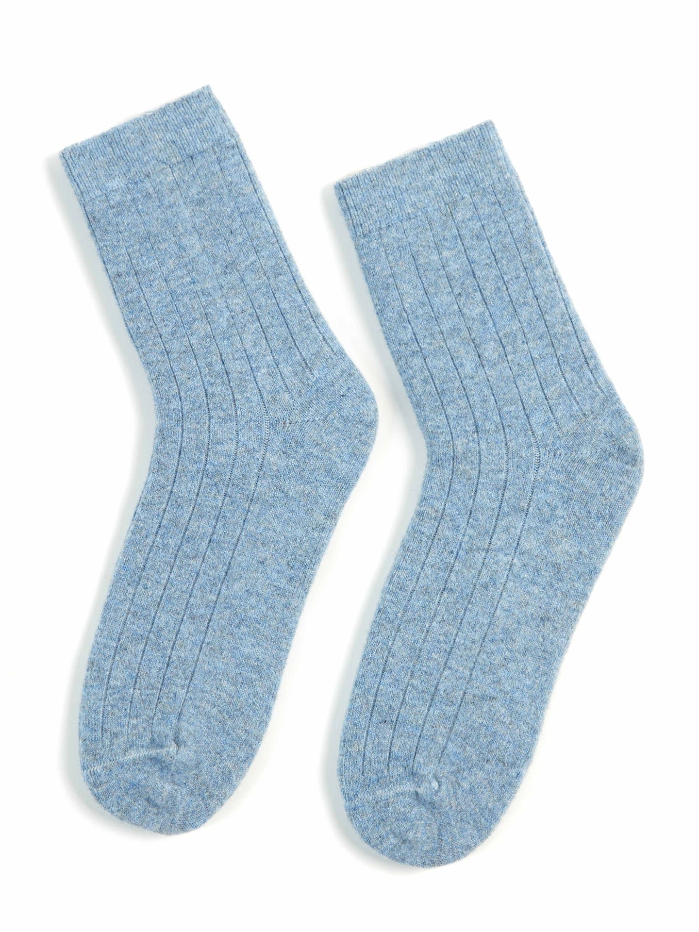 Unisex Cashmere Rib Knit Socks Riviera - Gobi Cashmere