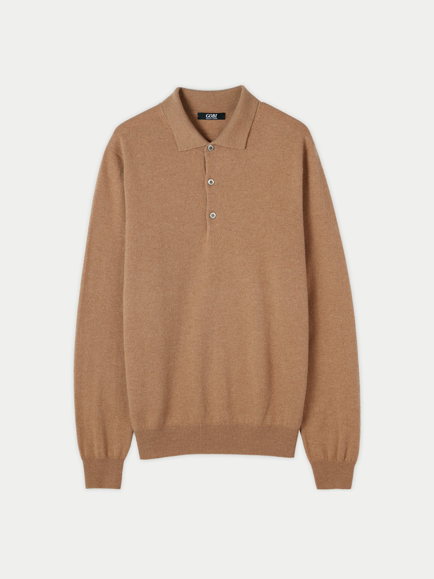 Men's Cashmere Polo Sweater Sheepskin - Gobi Cashmere