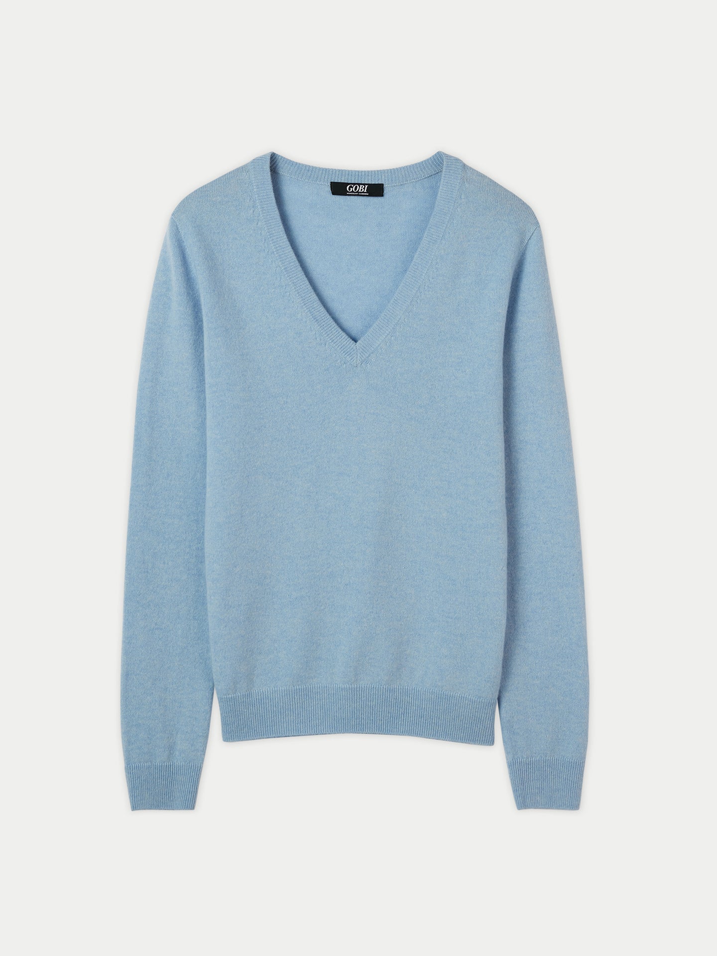 Women's Cashmere Basic V-Neck Sweater Navy - Gobi Cashmere