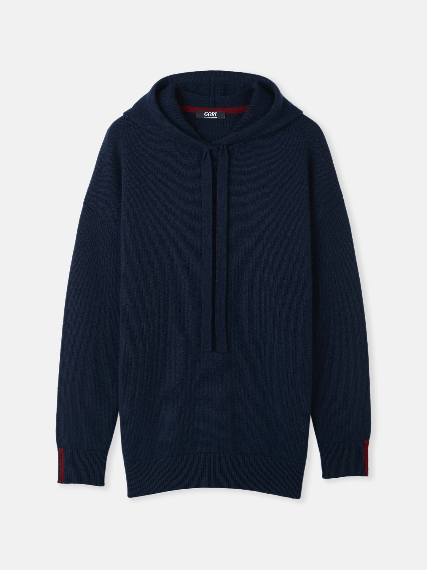 Women's Cashmere Pullover Hoodie Navy - Gobi Cashmere