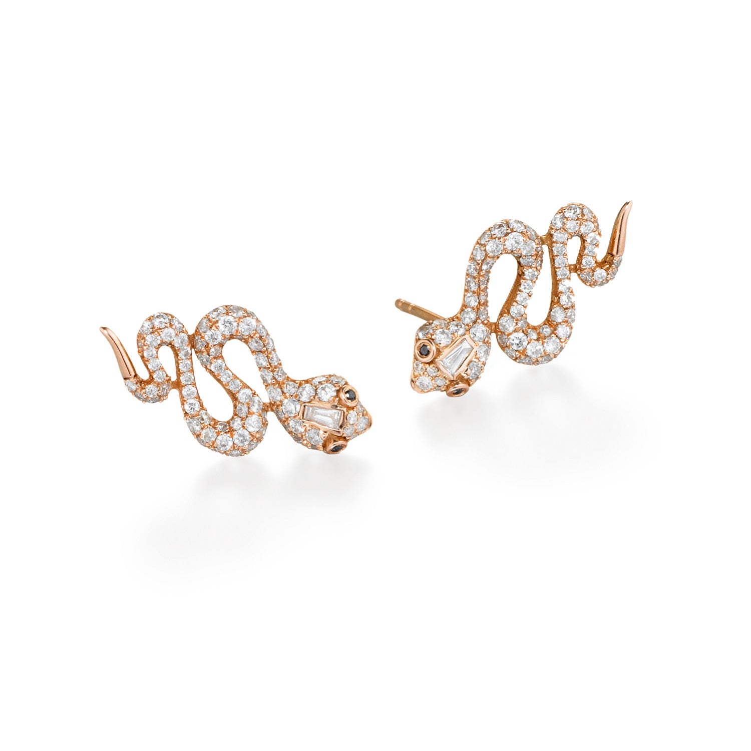 Eden Slithering Snake Diamond Earrings