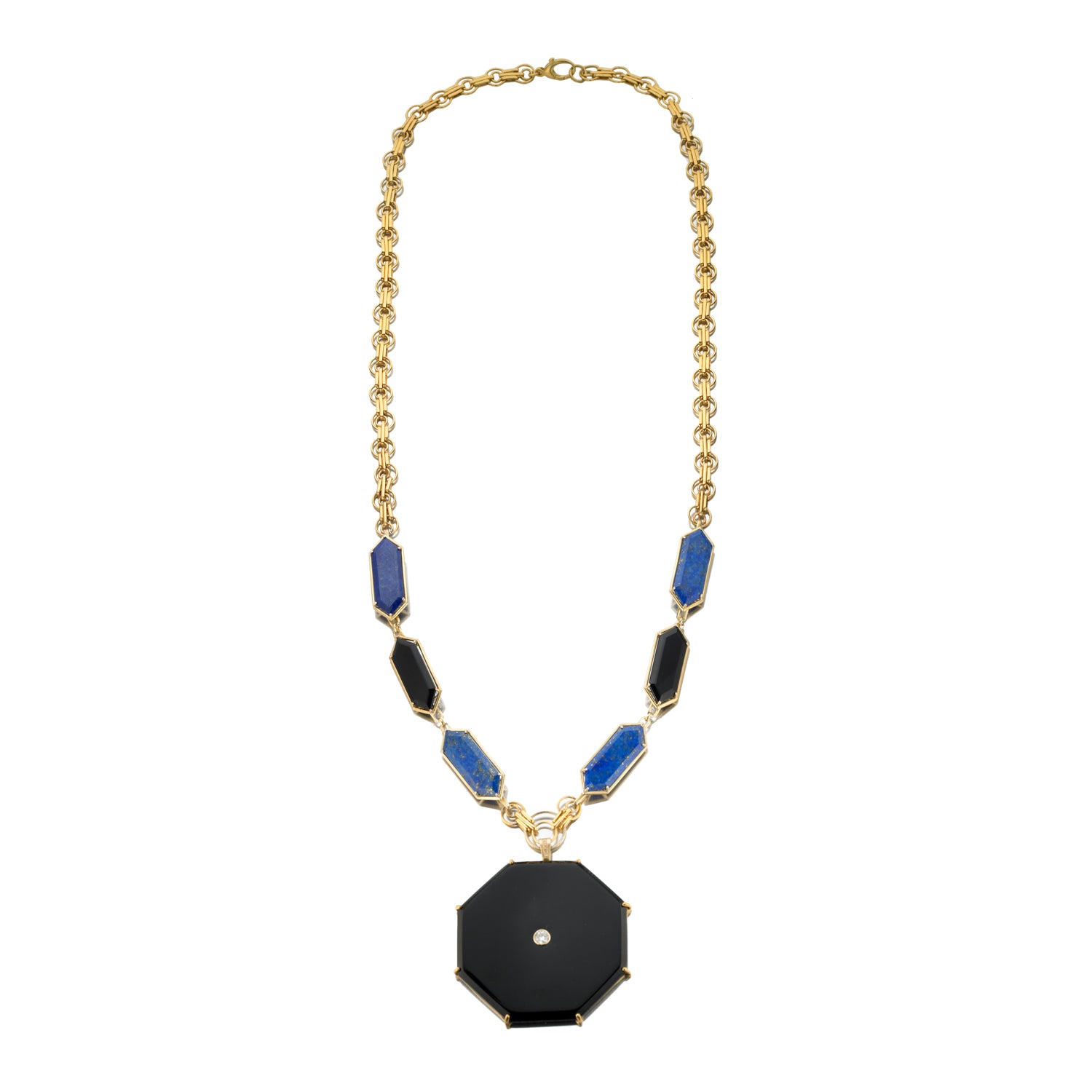 Geo Nova - Lapis Lazuli, Onyx, Diamond Matin e Necklace