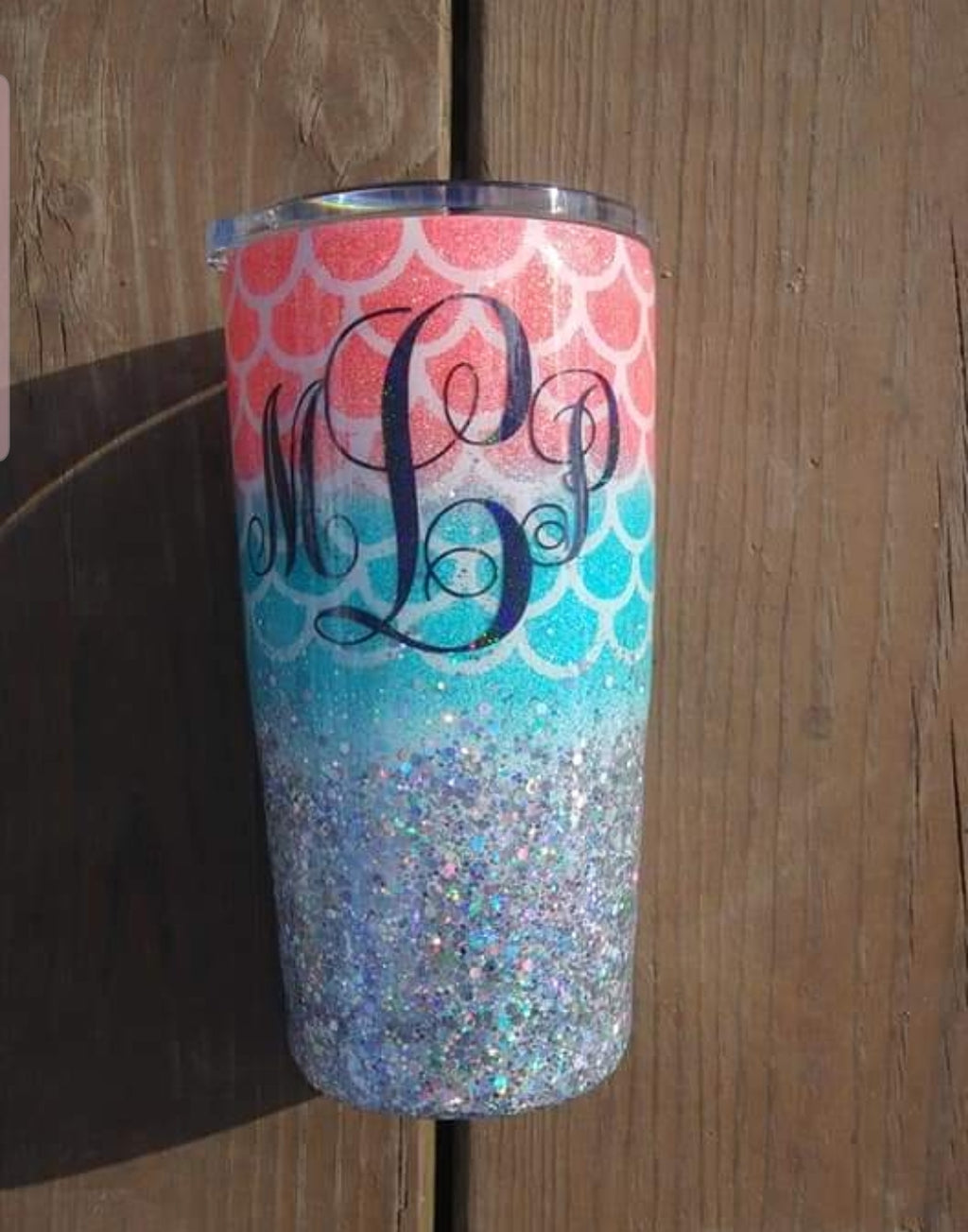 Flower Glitter purple tumbler monogram Stainless steel. – Backwood