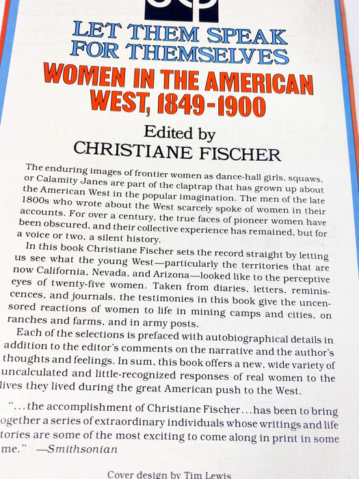 book: women in the american west christiane fischer