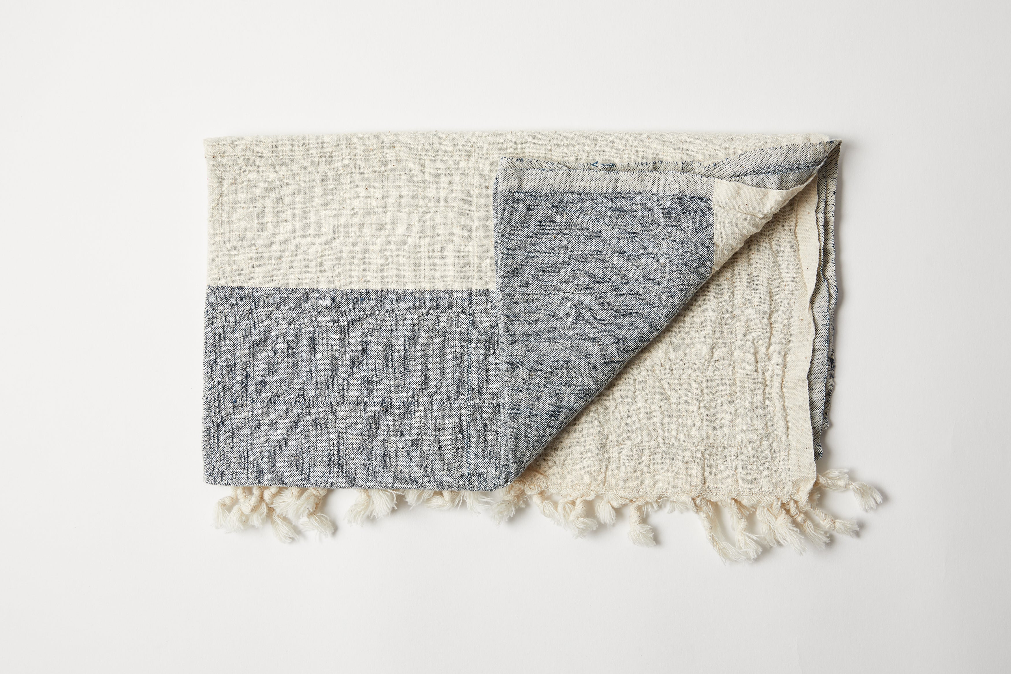 Indigo/white Natural Dye Kitchen Towel