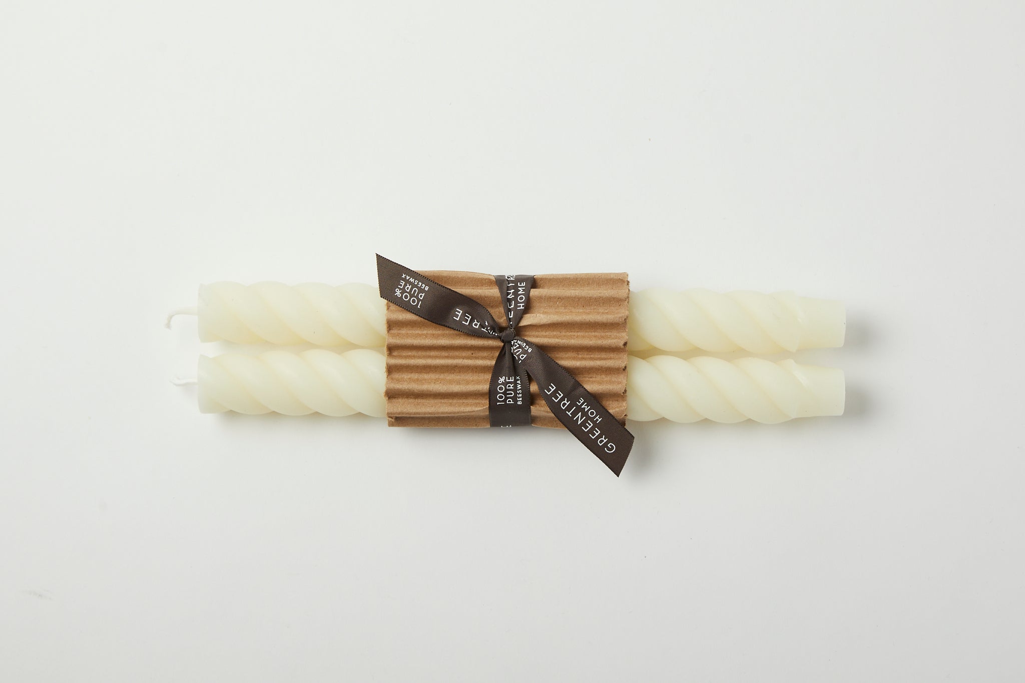 Rope Taper Candles Cream 10"