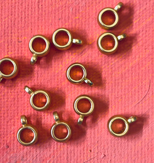 BAIL HANGER MATTE GOLD 9X6X4MM 10 PC - Mi Tienda Fancy