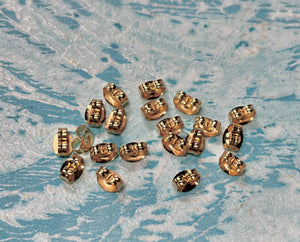 EAR NUT SST GOLD 6X3MM  20 PCS - Mi Tienda Fancy