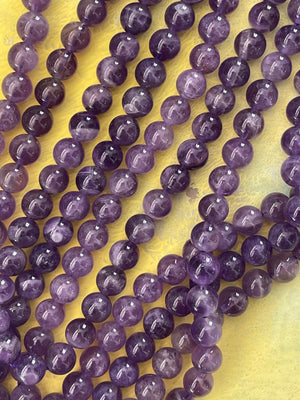 AMETHYST 8MM ROUND 1 STRAND - Mi Tienda Fancy
