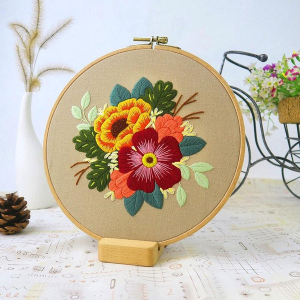 Embroidery Pattern Kit for Beginner - Modern Crewel Design - DIY Craft kits  for Adults - DiyerClub