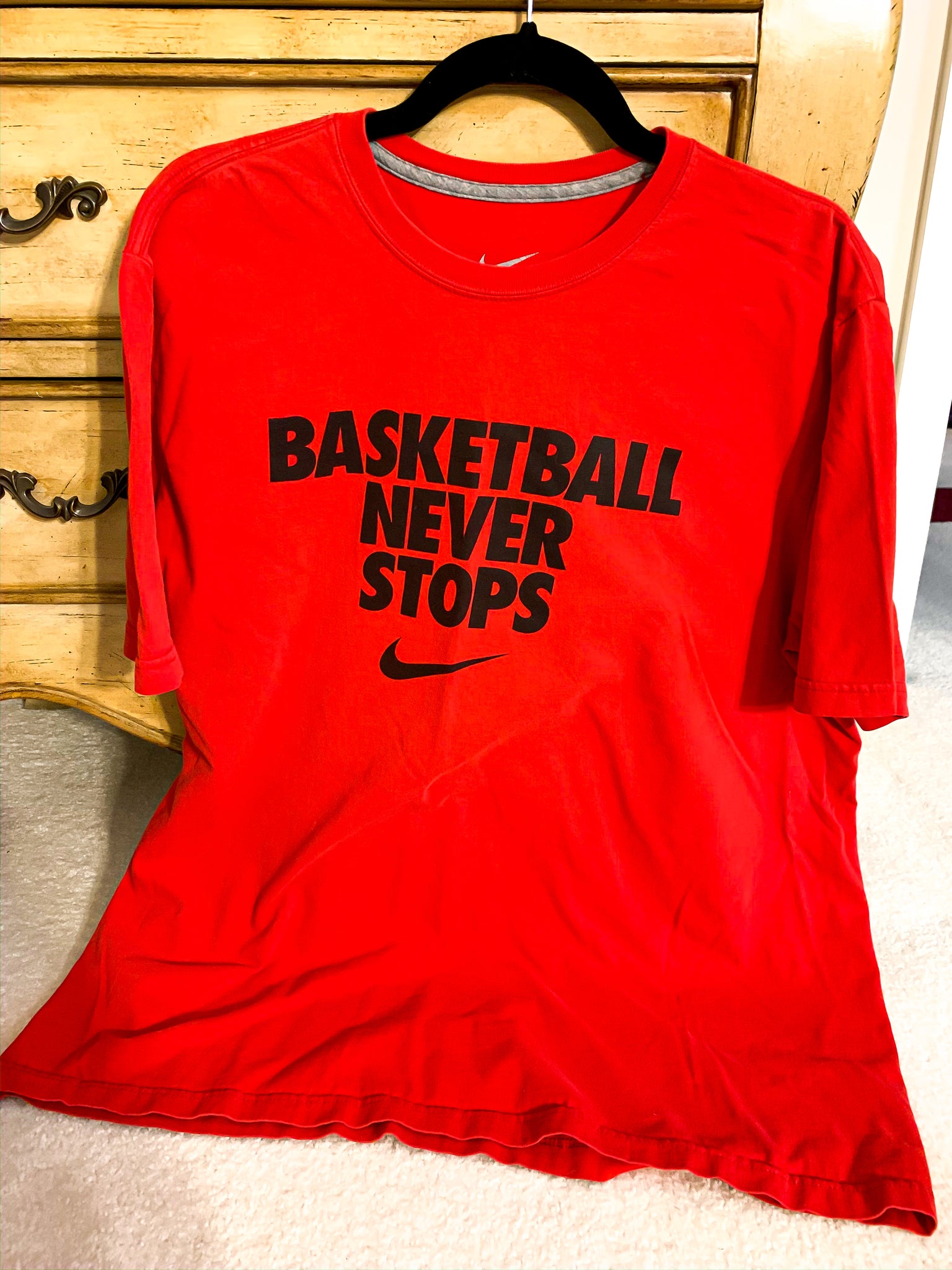 basketball never stops shirt