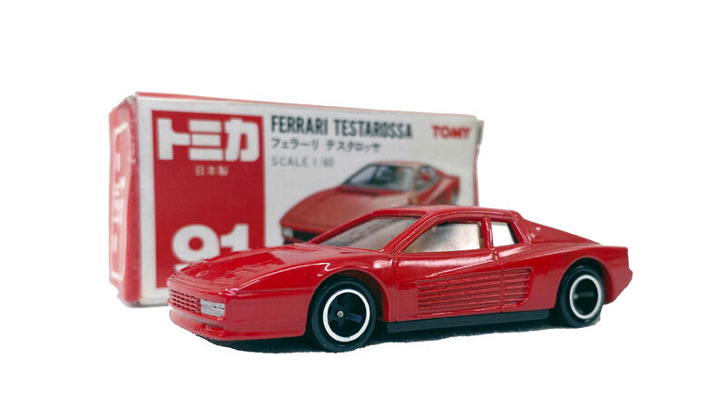 トミカ No.91 フェラーリ テスタロッサ 日本製 元箱付 1/60 当時物