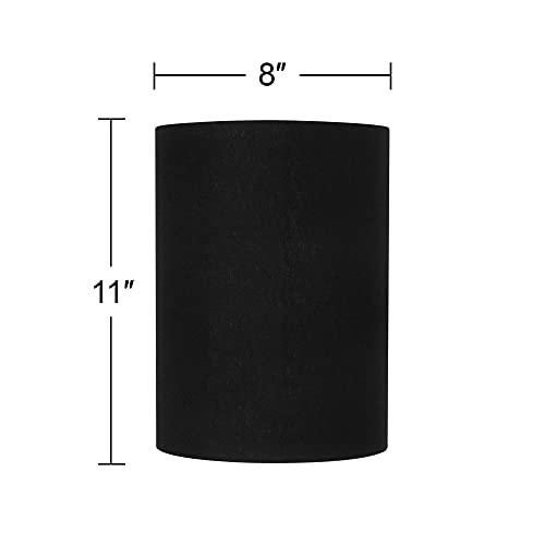 black linen drum shade