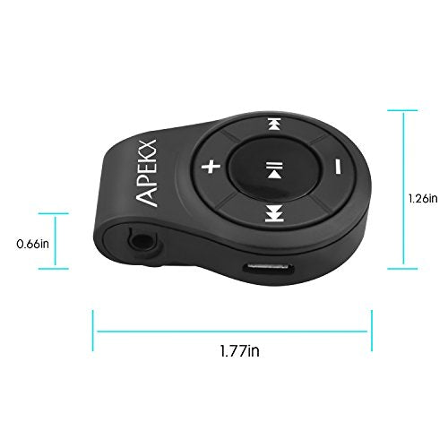 apekx clip bluetooth audio adapter for headphones