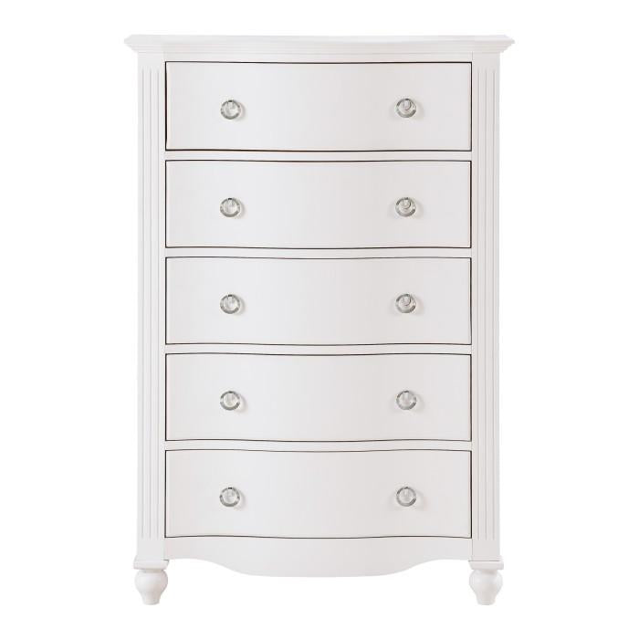 Homelegance Meghan 5 Drawer Chest in White 2058WH-9