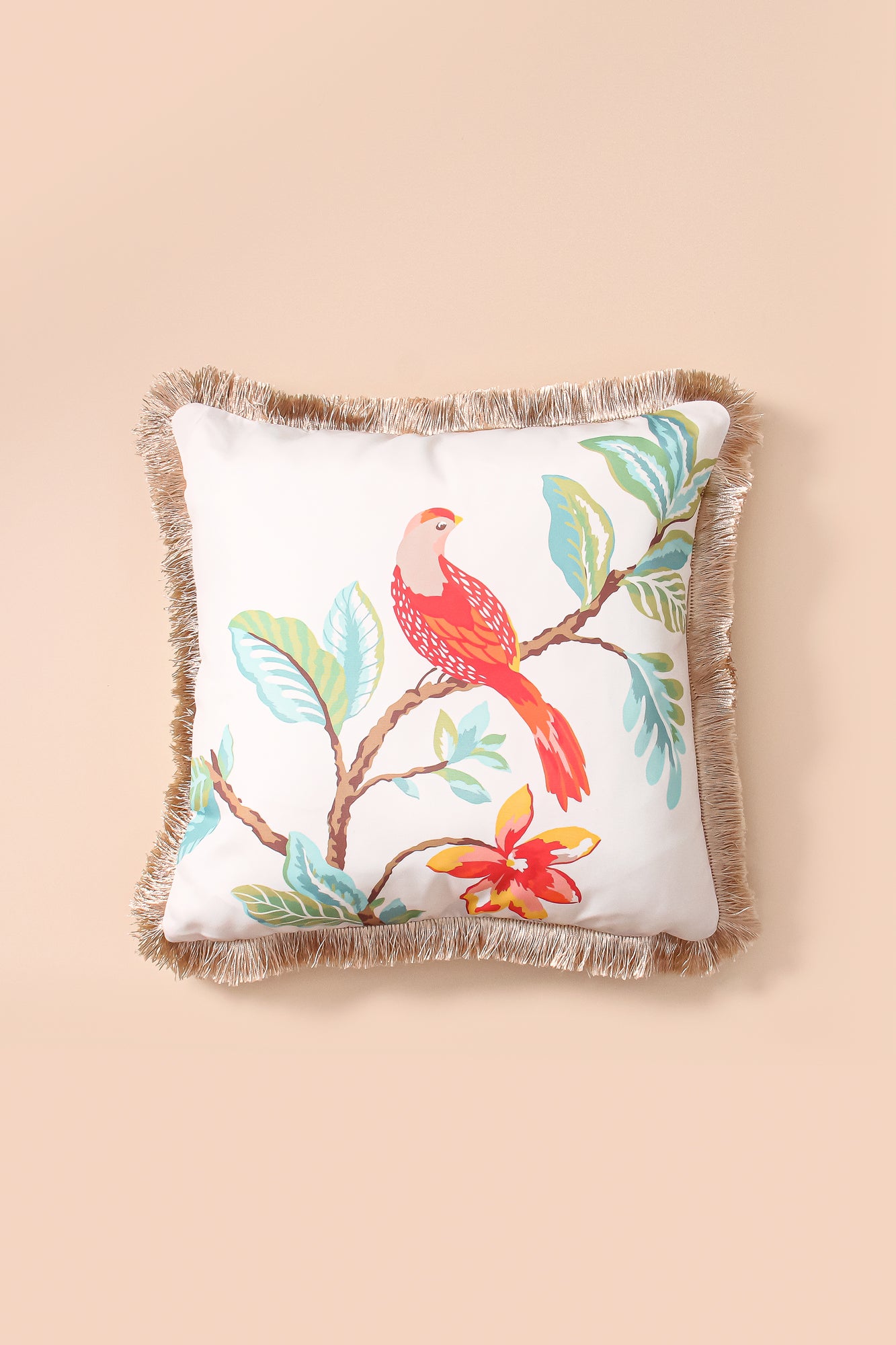 Birds of Paradise Throw Cushion (Printed)