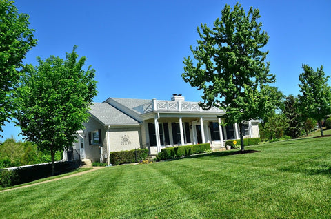 A house with a nice lawn