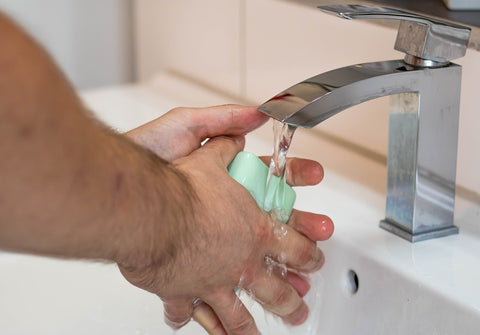 An image of washing hands