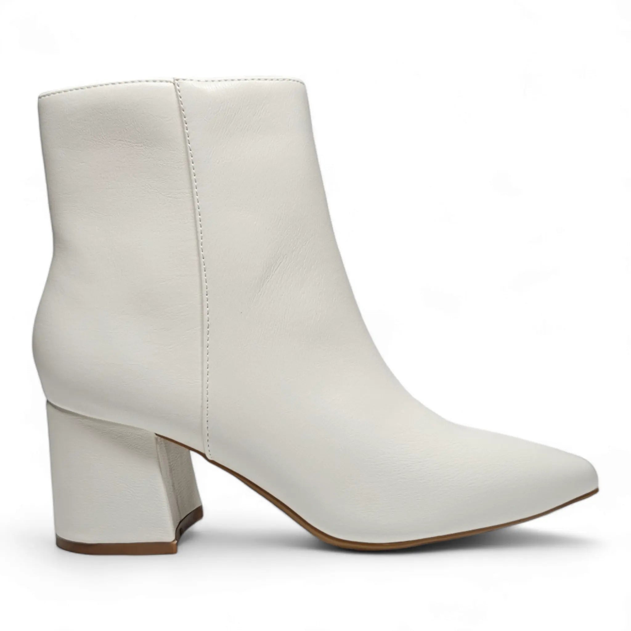 White block heel booties deals