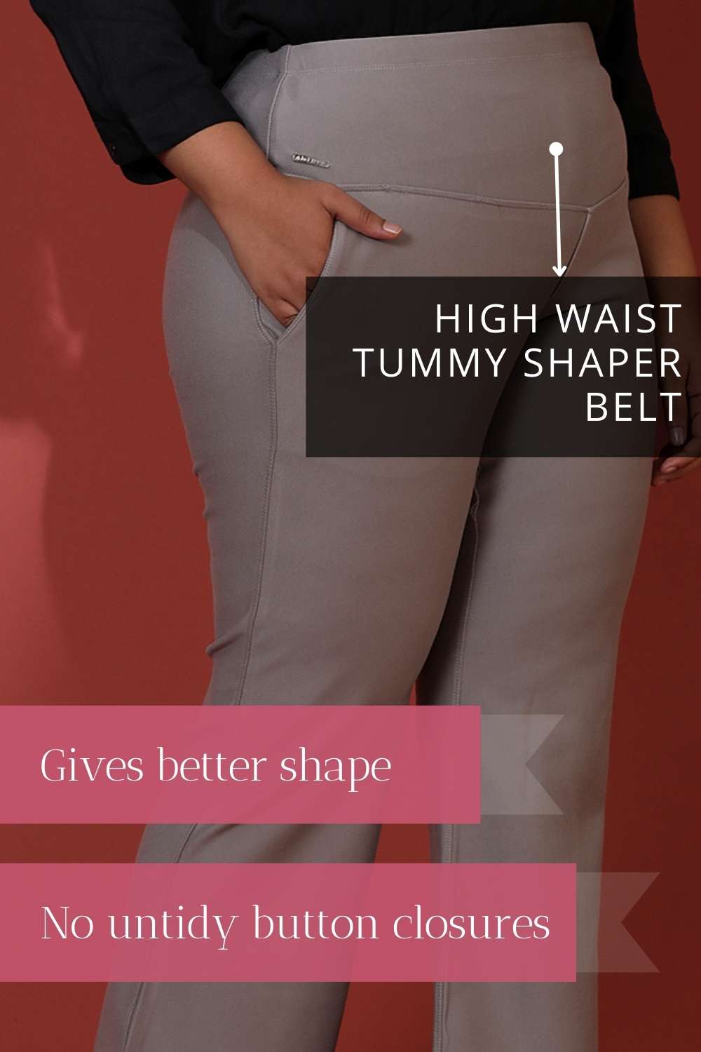 English Grey Tummy Shaper Bell Bottom