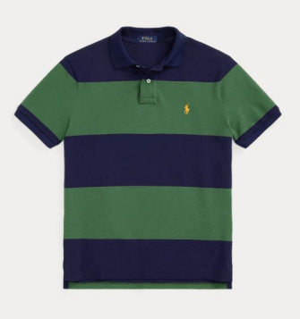 Ralph Lauren Mens Custom Slim Fit Soft Cotton Polo Shirt - French Navy