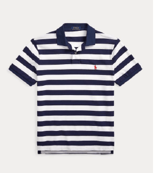 Ralph Lauren Mens Custom Slim Fit Soft Cotton Polo Shirt - French Navy